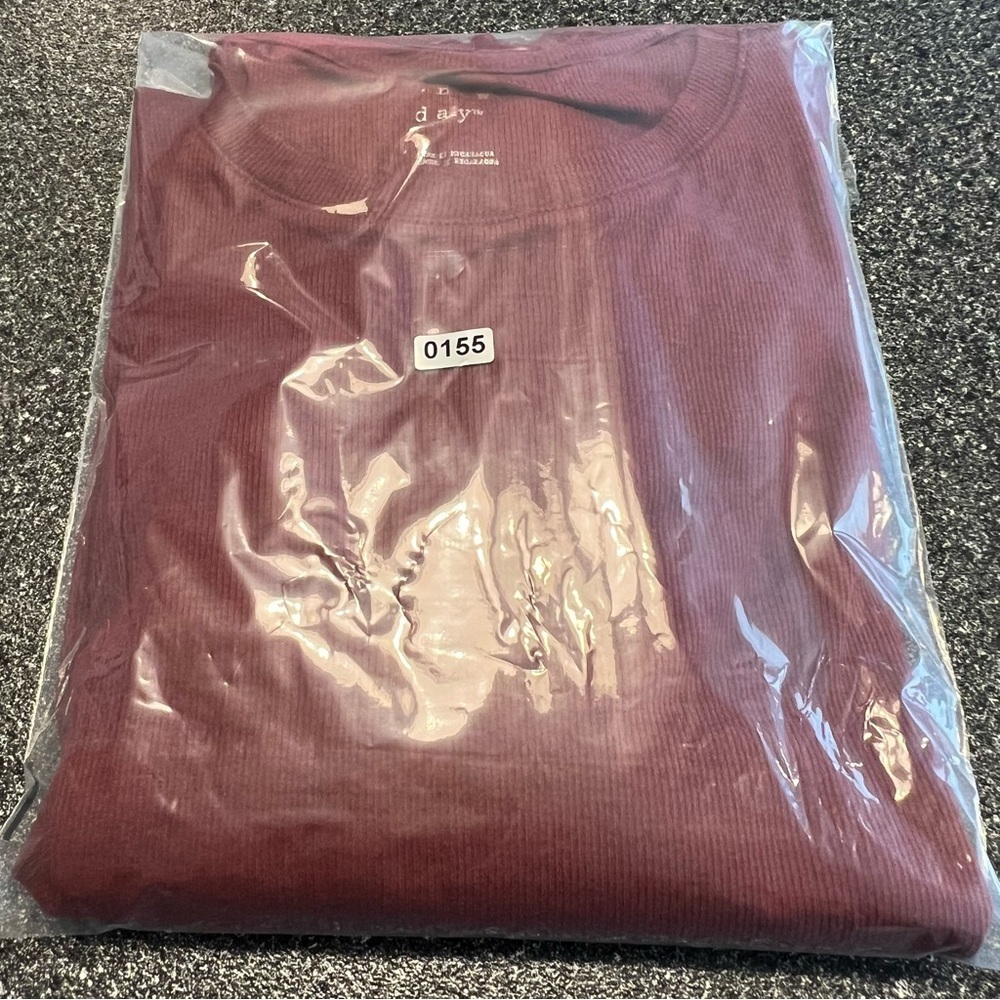 ❤️3/$15 NWT a new day Long Sleeve Crewneck Top - Red Size 1X - Picture 8 of 8